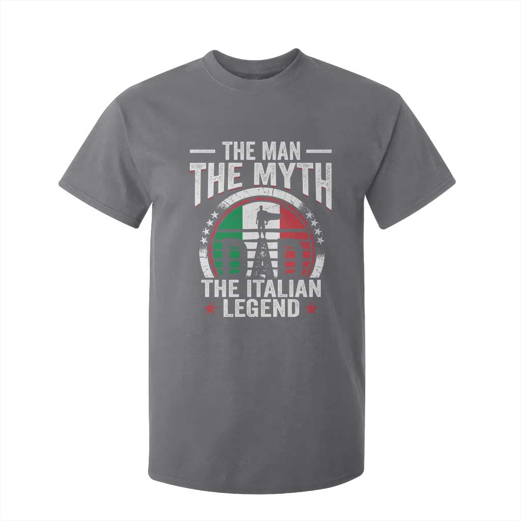 Funny Italian Dad T Shirt For Kid The Man The Myth The Italian Legend TS11 Charcoal Print Your Wear