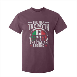 Funny Italian Dad T Shirt For Kid The Man The Myth The Italian Legend TS11 Maroon Print Your Wear