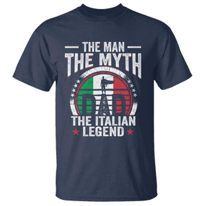 Funny Italian Dad T Shirt The Man The Myth The Italian Legend TS11 Navy Print Your Wear