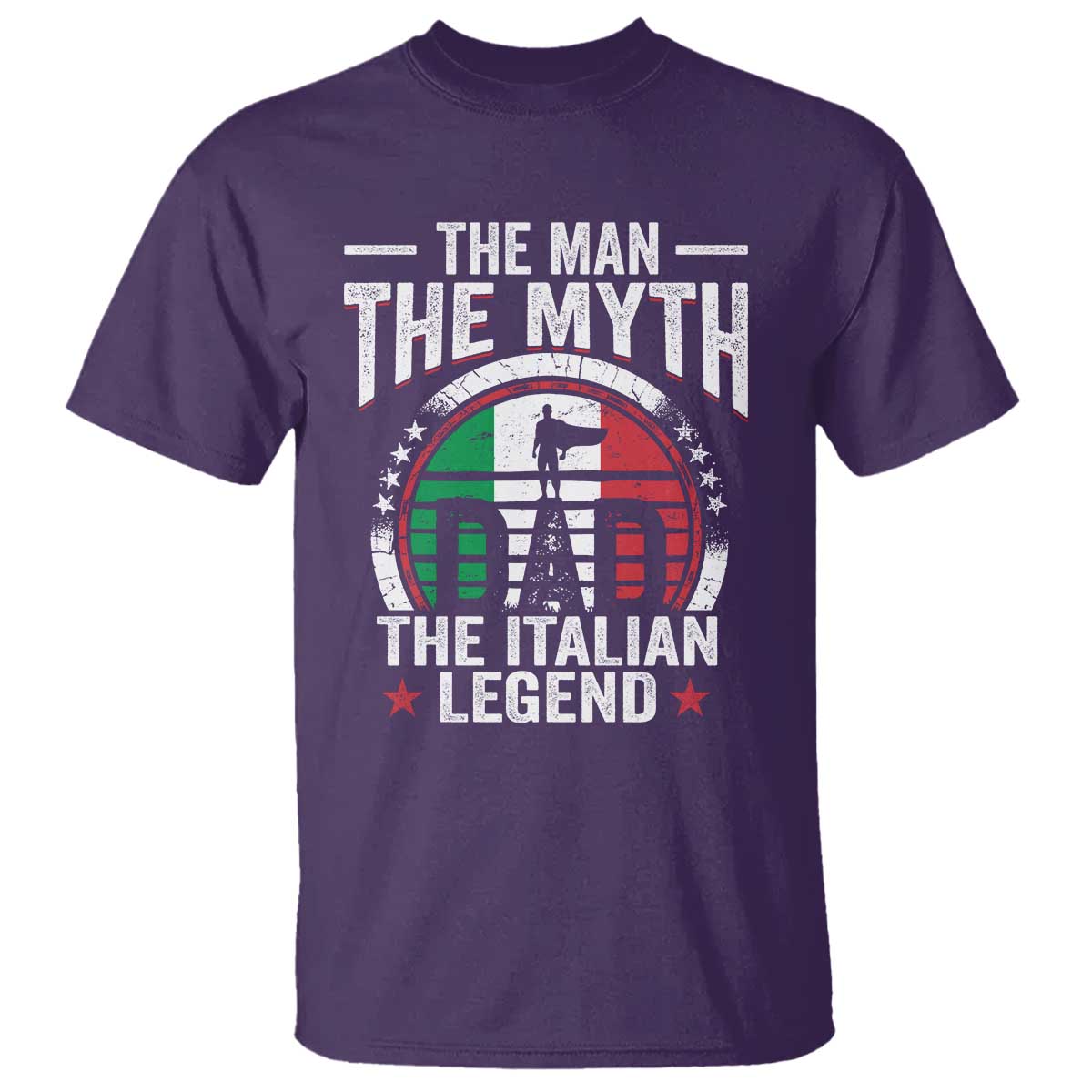 Funny Italian Dad T Shirt The Man The Myth The Italian Legend TS11 Purple Print Your Wear
