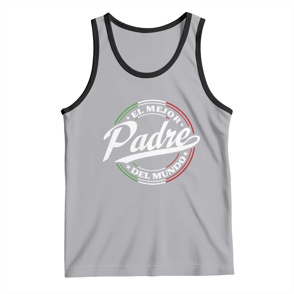 Funny Italian Dad Tank Top El Mejor Padre Del Mundo Father's Day TS11 Athletic Heather Black Print Your Wear