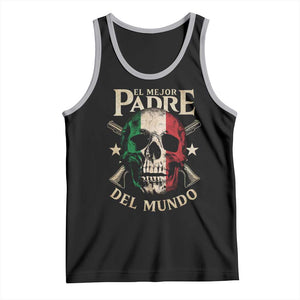 Funny Italian Dad Tank Top El Mejor Padre Del Mundo Skull Father's Day TS11 Black Athletic Heather Print Your Wear