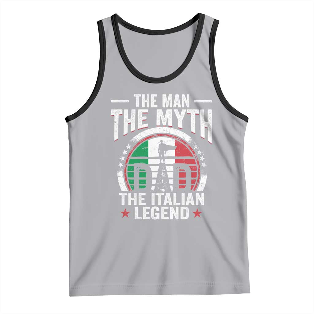 Funny Italian Dad Tank Top The Man The Myth The Italian Legend TS11 Athletic Heather Black Print Your Wear