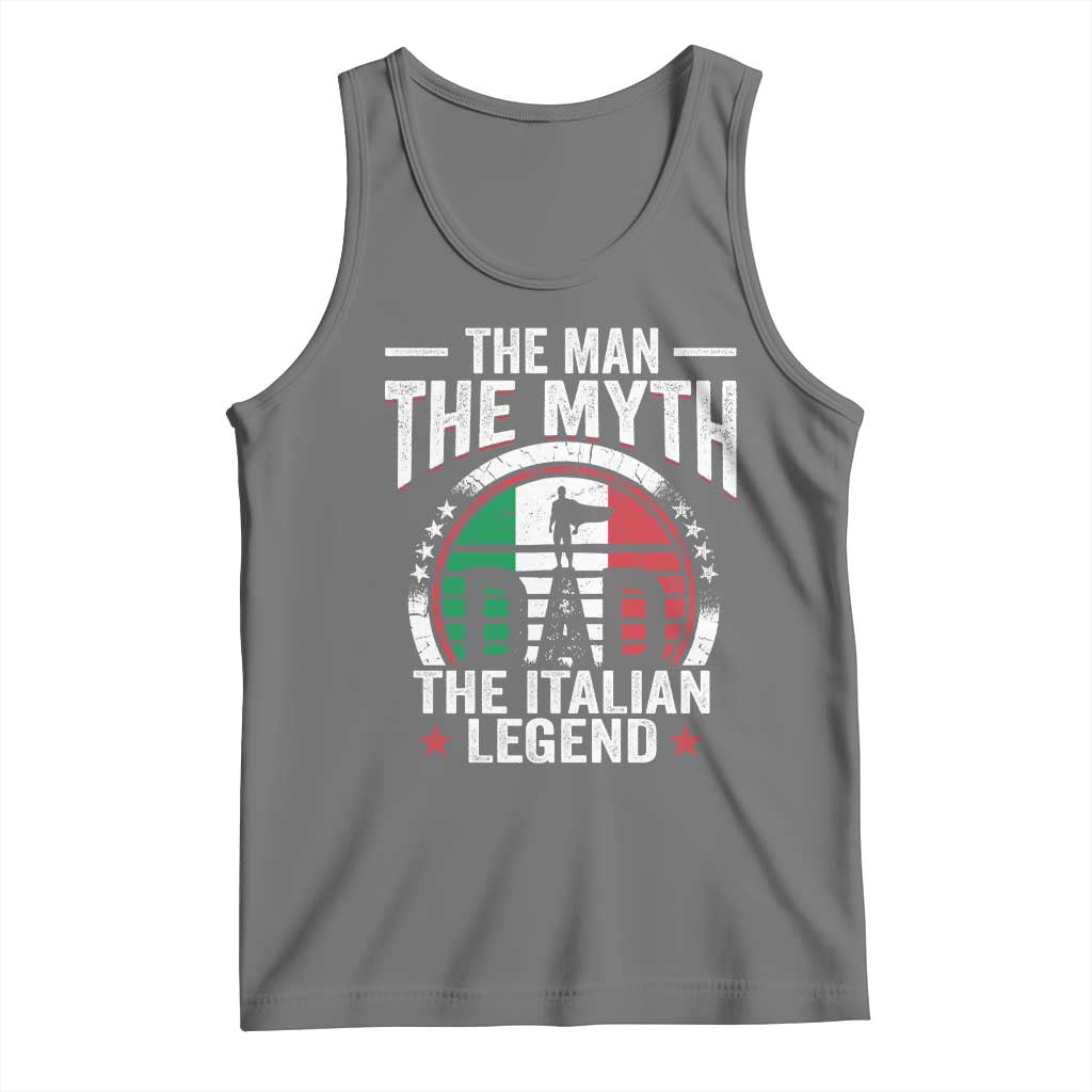 Funny Italian Dad Tank Top The Man The Myth The Italian Legend TS11 Black Heather Print Your Wear
