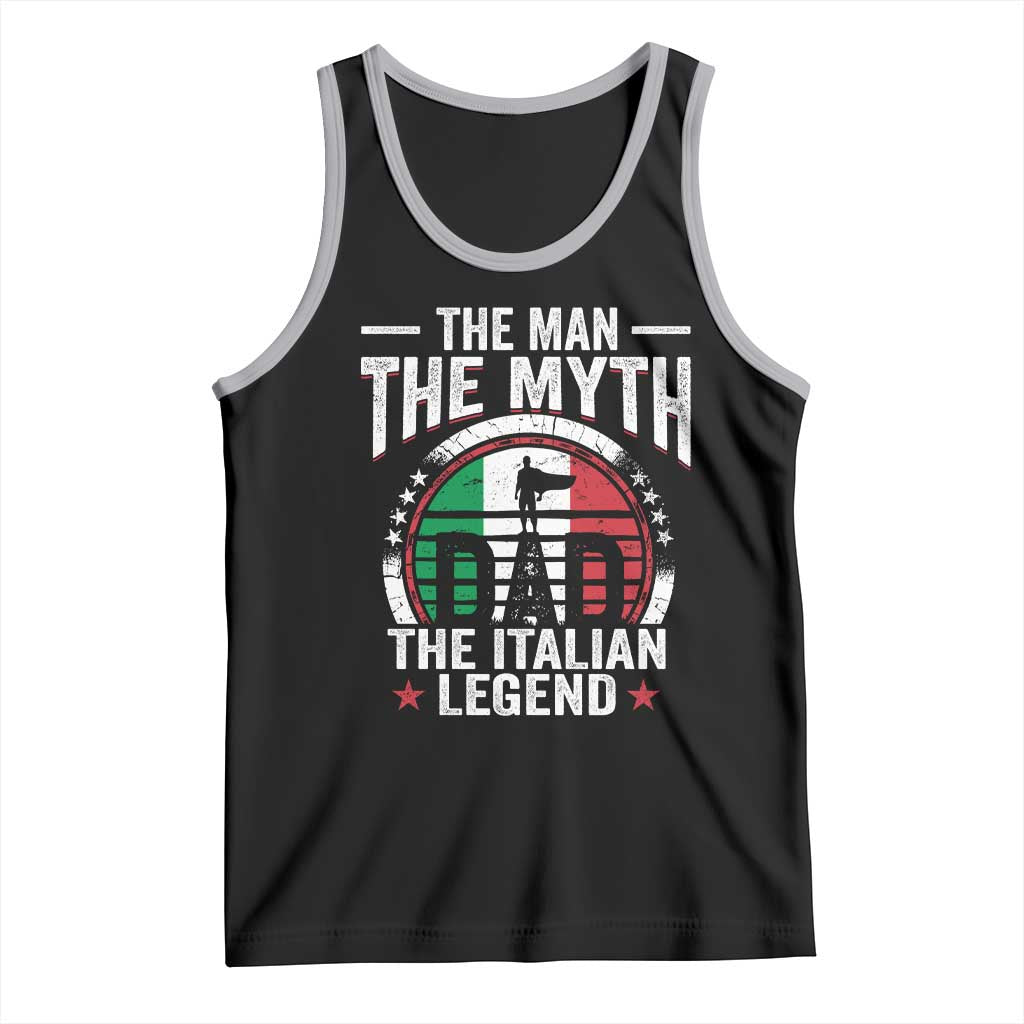 Funny Italian Dad Tank Top The Man The Myth The Italian Legend TS11 Black Athletic Heather Print Your Wear