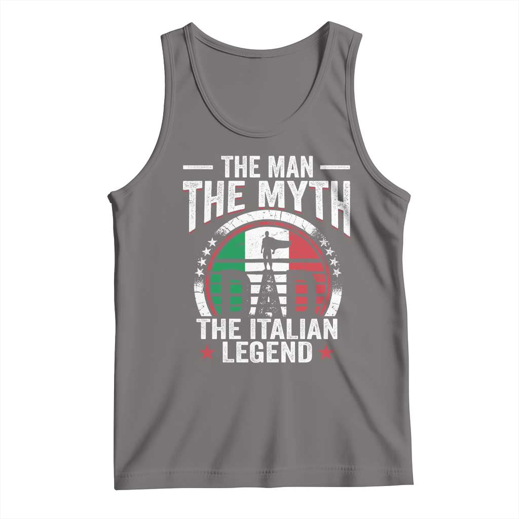Funny Italian Dad Tank Top The Man The Myth The Italian Legend TS11 Deep Heather Print Your Wear