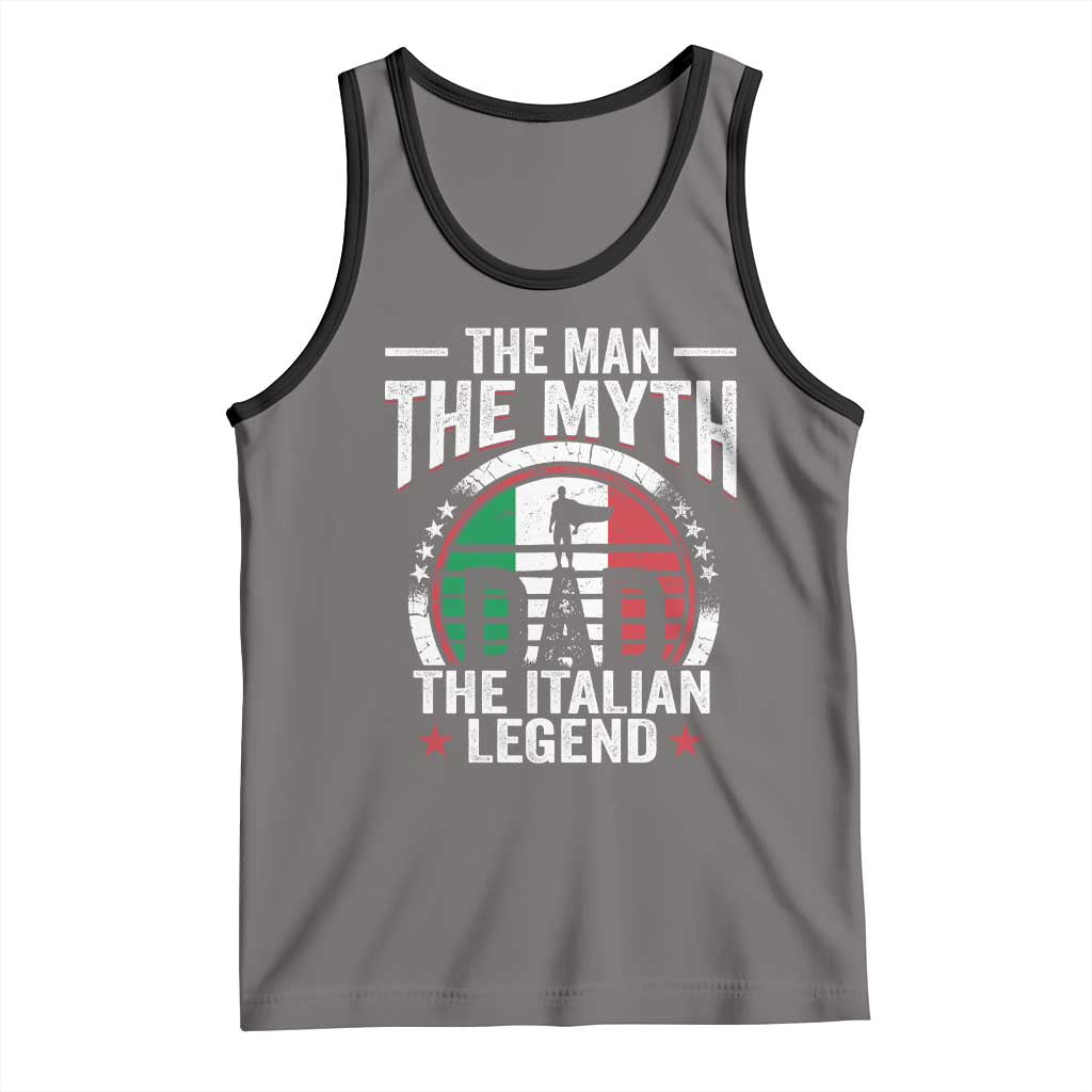 Funny Italian Dad Tank Top The Man The Myth The Italian Legend TS11 Deep Heather Black Print Your Wear