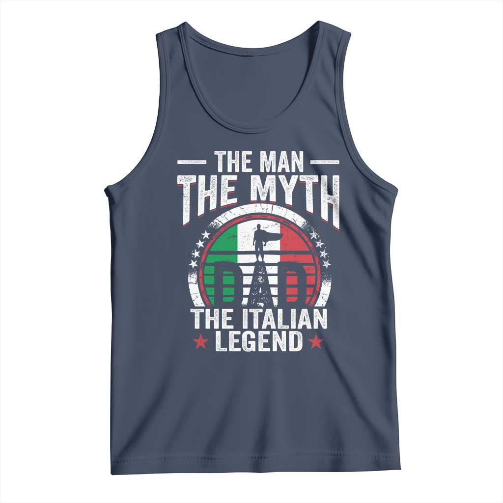 Funny Italian Dad Tank Top The Man The Myth The Italian Legend TS11 Navy Print Your Wear