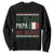 Funny Italian Dad The Best Father Of The World Sweatshirt El Mejor Papa Del Mundo TS11 Black Print Your Wear