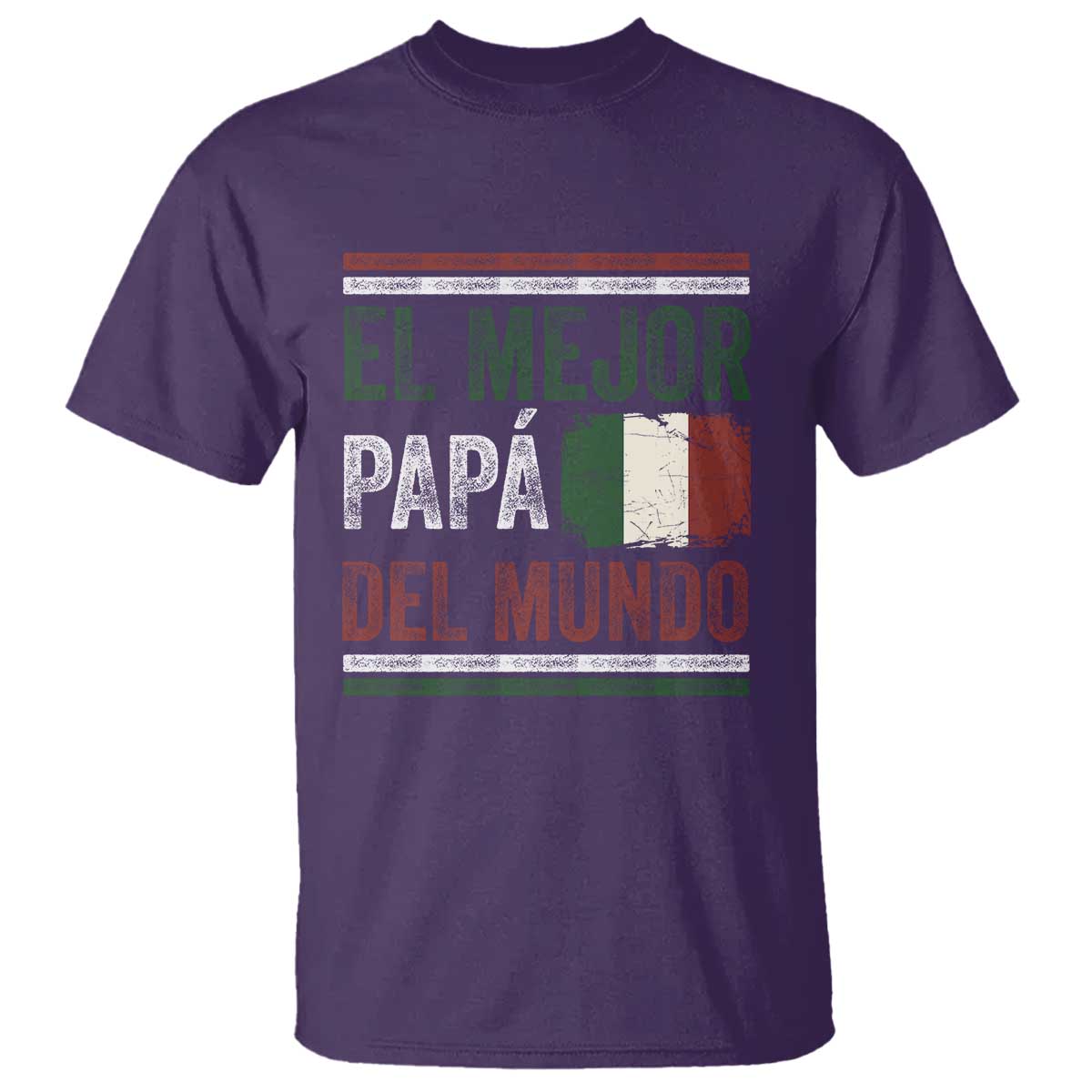 Funny Italian Dad The Best Father Of The World T Shirt El Mejor Papa Del Mundo TS11 Purple Print Your Wear