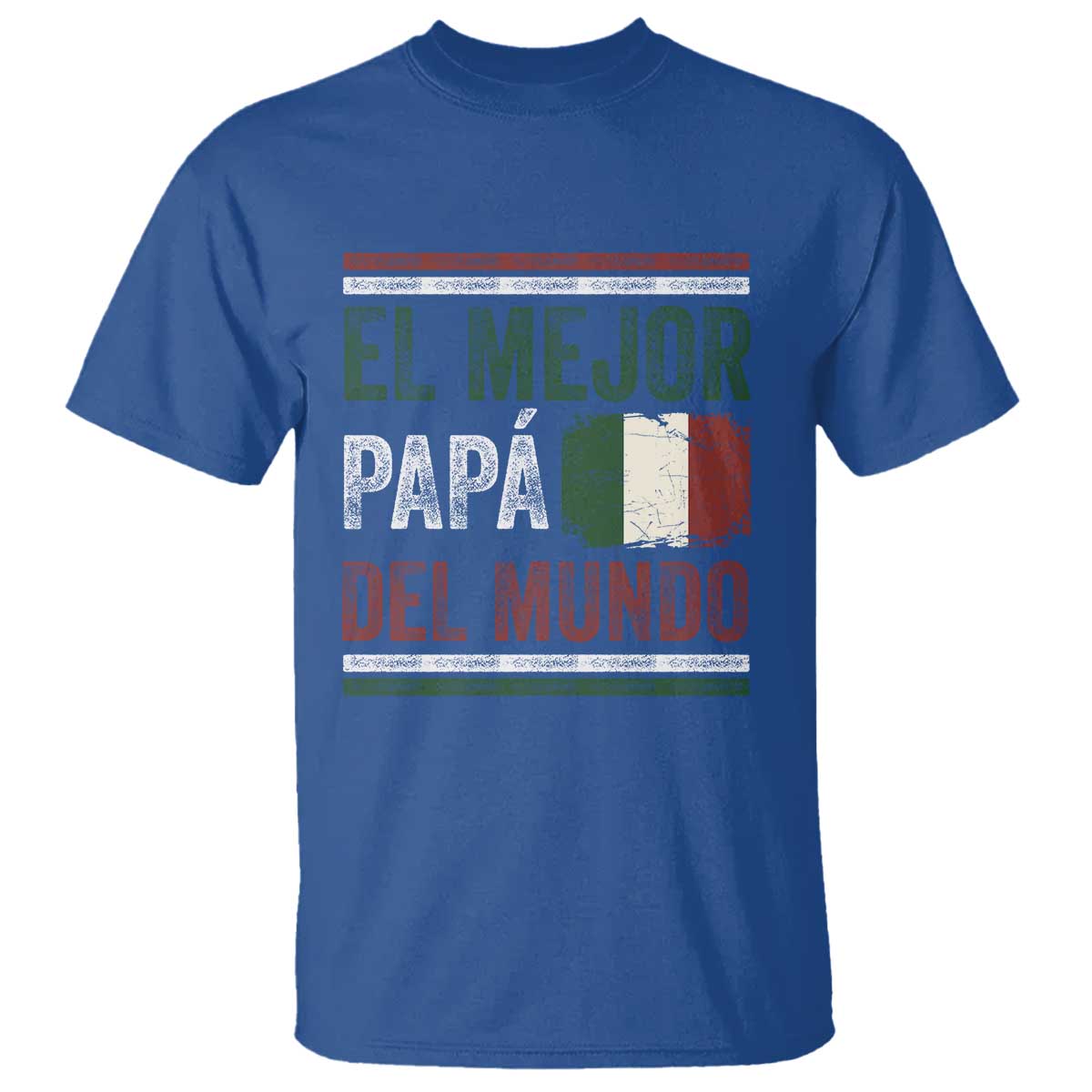 Funny Italian Dad The Best Father Of The World T Shirt El Mejor Papa Del Mundo TS11 Royal Blue Print Your Wear