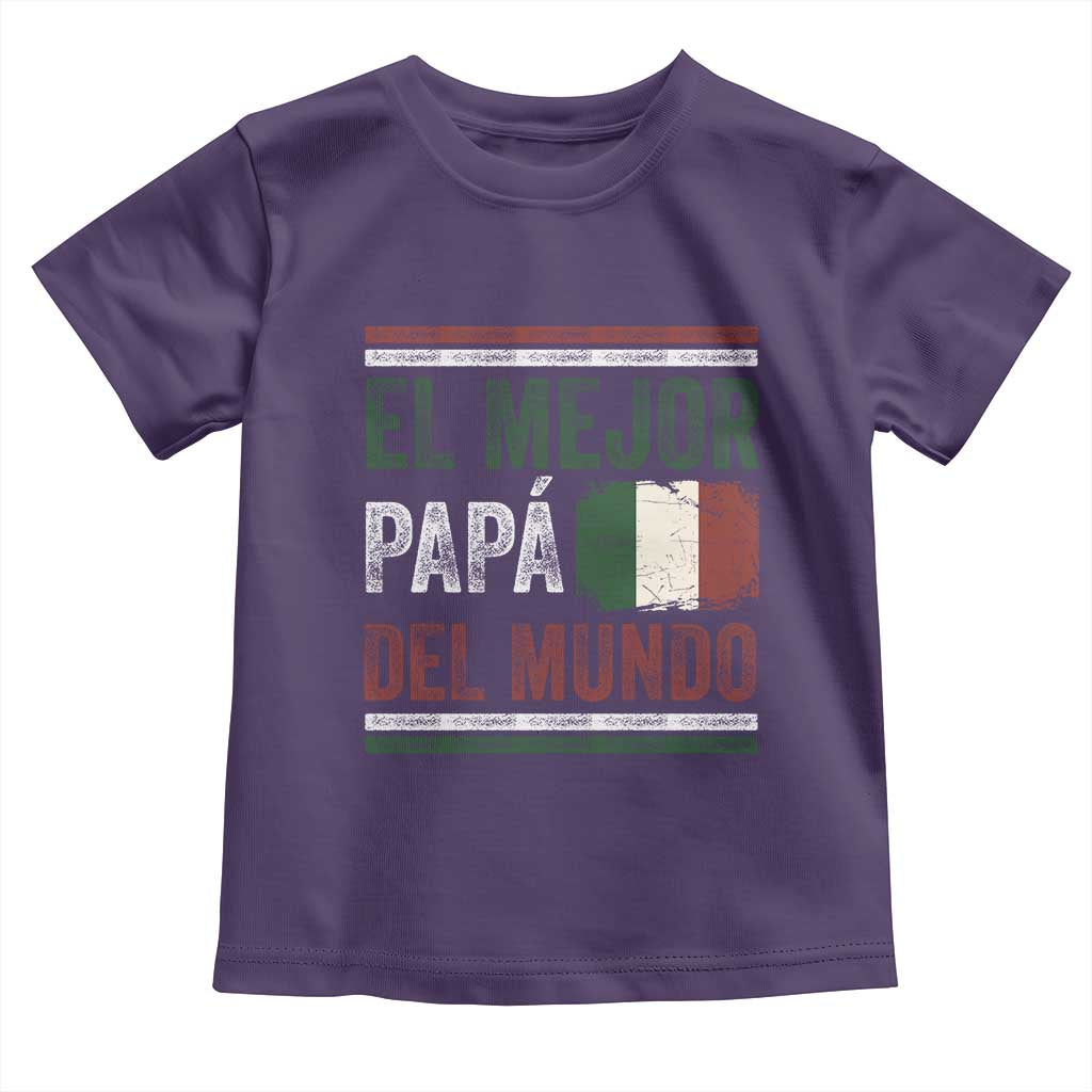 Funny Italian Dad The Best Father Of The World Toddler T Shirt El Mejor Papa Del Mundo TS11 Purple Print Your Wear