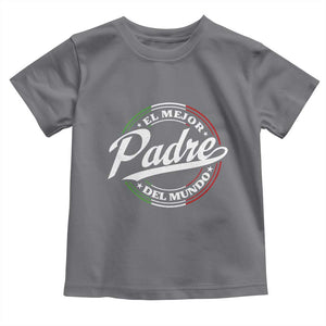 Funny Italian Dad Toddler T Shirt El Mejor Padre Del Mundo Father's Day TS11 Charcoal Print Your Wear