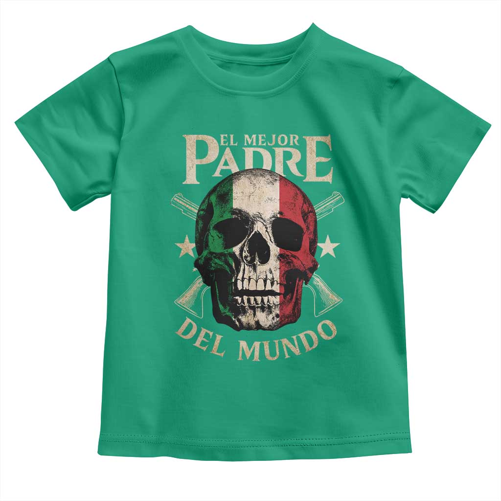 Funny Italian Dad Toddler T Shirt El Mejor Padre Del Mundo Skull Father's Day TS11 Irish Green Print Your Wear