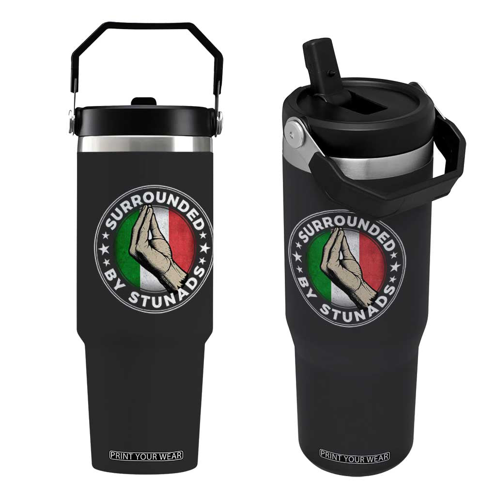 Funny Italian Slang Flip Straw Tumbler Surrounded By Stunads Che Vuoi TS11 One Size: 30 oz Black Print Your Wear