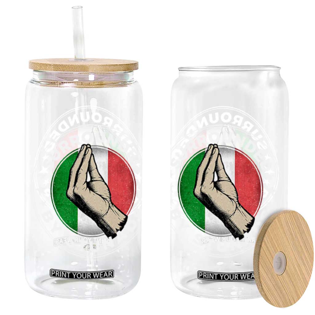 Funny Italian Slang Glass Can Surrounded By Stunads Che Vuoi TS11 Black Print Your Wear