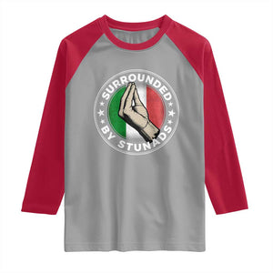 Funny Italian Slang Raglan Shirt Surrounded By Stunads Che Vuoi TS11 Sport Gray Red Print Your Wear