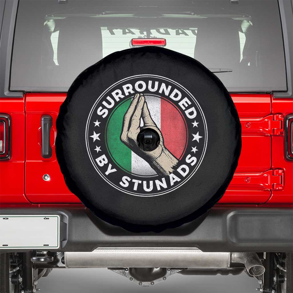 Funny Italian Slang Spare Tire Cover Surrounded By Stunads Che Vuoi TS11 Black Print Your Wear