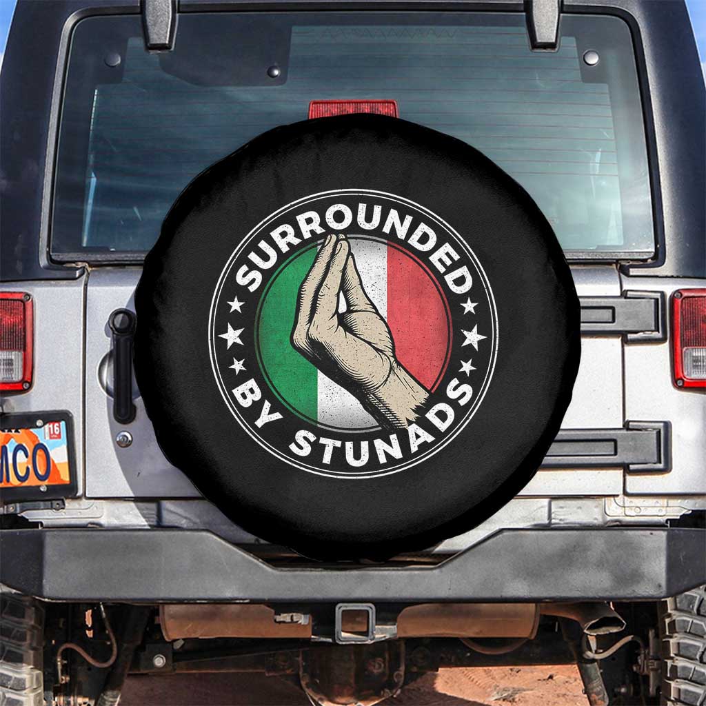 Funny Italian Slang Spare Tire Cover Surrounded By Stunads Che Vuoi TS11 No hole Black Print Your Wear