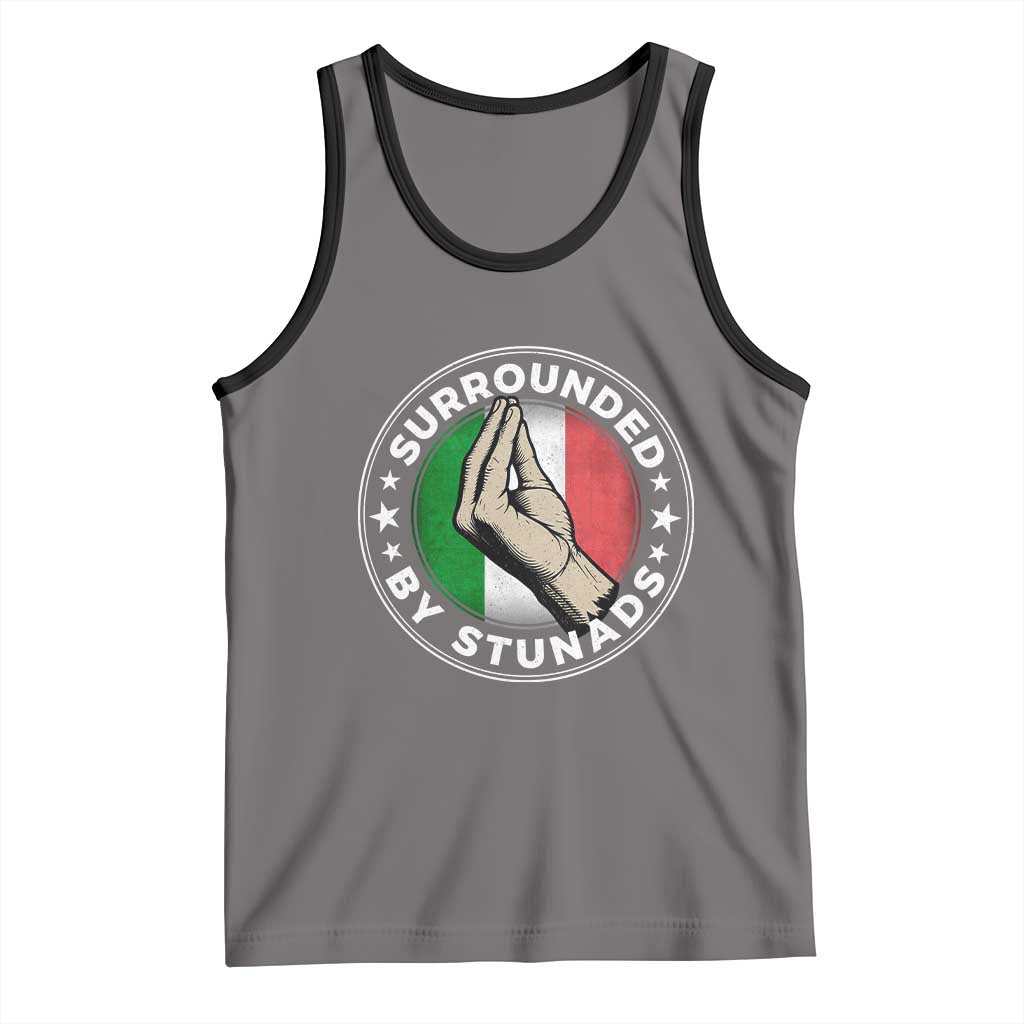 Funny Italian Slang Tank Top Surrounded By Stunads Che Vuoi TS11 Deep Heather Black Print Your Wear
