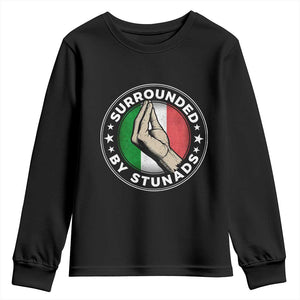 Funny Italian Slang Youth Sweatshirt Surrounded By Stunads Che Vuoi TS11 Black Print Your Wear
