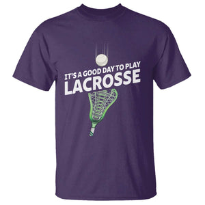 Funny It's A Good Day To Play Lacrosse Lax T Shirt TS11 Purple Print Your Wear