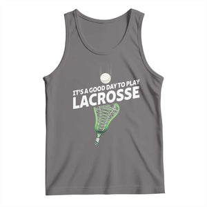 Funny It's A Good Day To Play Lacrosse Lax Tank Top TS11 Deep Heather Print Your Wear