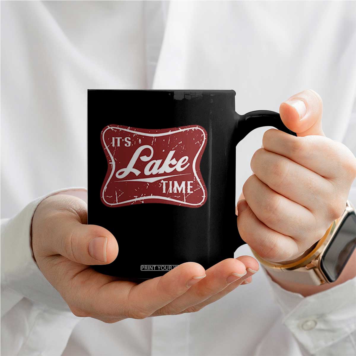 Funny It's Lake Time Coffee Mug Lake Life Summer Vacation TS11 Print Your Wear