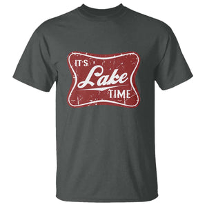 Funny It's Lake Time T Shirt Lake Life Summer Vacation TS11 Dark Heather Print Your Wear