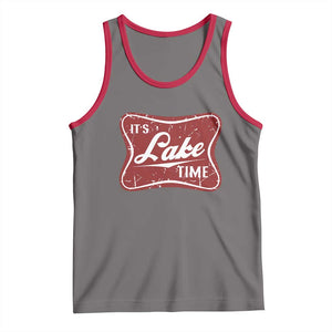Funny It's Lake Time Tank Top Lake Life Summer Vacation TS11 Deep Heather Red Print Your Wear