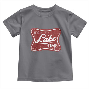 Funny It's Lake Time Toddler T Shirt Lake Life Summer Vacation TS11 Charcoal Print Your Wear