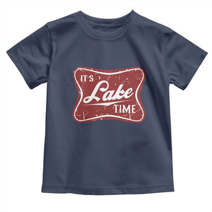 Funny It's Lake Time Toddler T Shirt Lake Life Summer Vacation TS11 Navy Print Your Wear