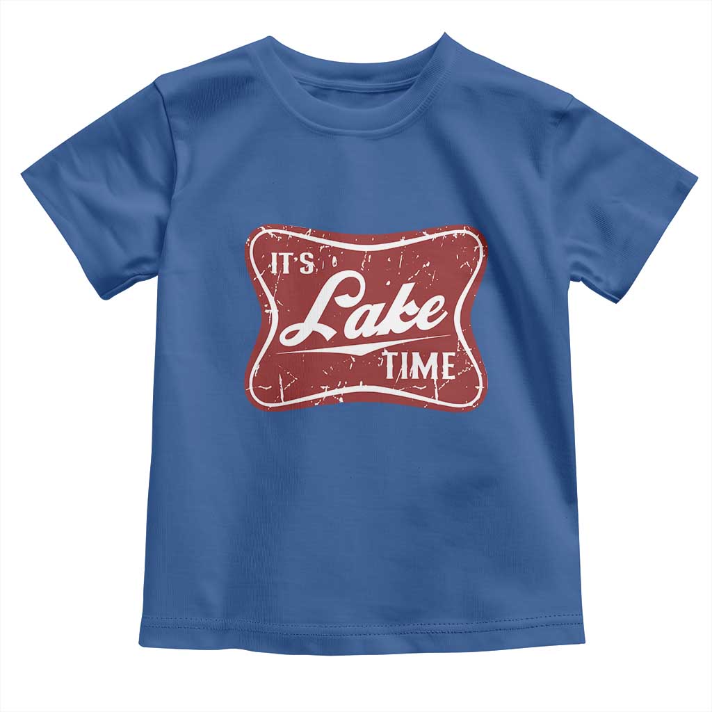 Funny It's Lake Time Toddler T Shirt Lake Life Summer Vacation TS11 Royal Blue Print Your Wear