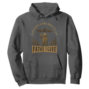 Funny It's Not A Dad Bod It's A Father Figure Hoodie Bear Beer Father's Day TS11 Dark Heather Print Your Wear