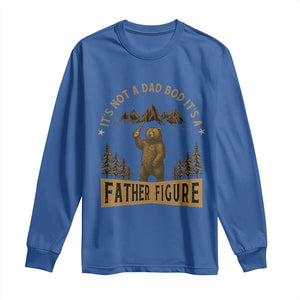 Funny It's Not A Dad Bod It's A Father Figure Long Sleeve Shirt Bear Beer Father's Day TS11 Royal Blue Print Your Wear