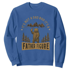 Funny It's Not A Dad Bod It's A Father Figure Sweatshirt Bear Beer Father's Day TS11 Royal Blue Print Your Wear