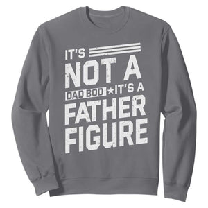Funny Its Not A Dad Bod Its A Father Figure Sweatshirt Father's Day TS11 Charcoal Print Your Wear