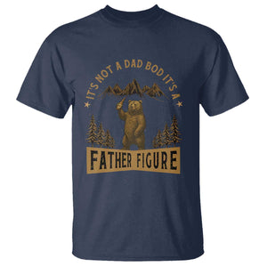 Funny It's Not A Dad Bod It's A Father Figure T Shirt Bear Beer Father's Day TS11 Navy Print Your Wear