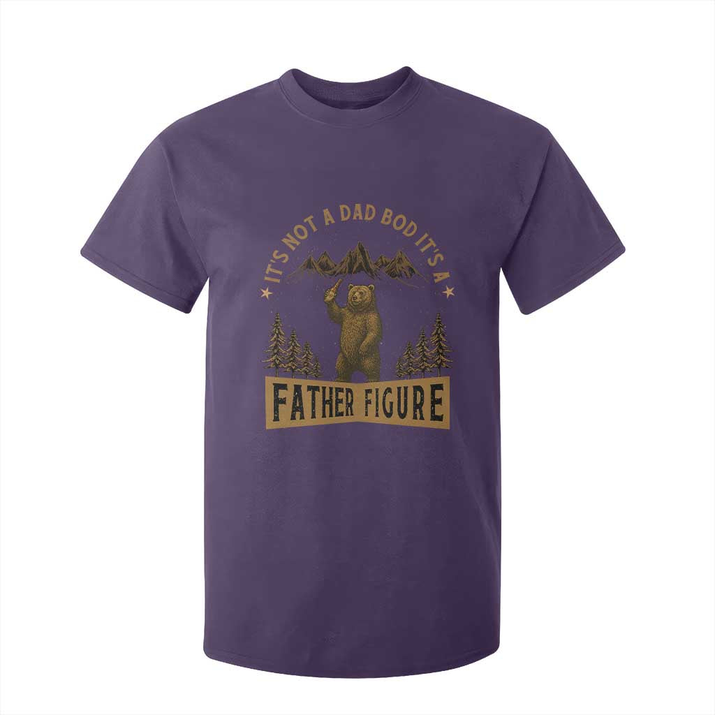 Funny It's Not A Dad Bod It's A Father Figure T Shirt For Kid Bear Beer Father's Day TS11 Purple Print Your Wear