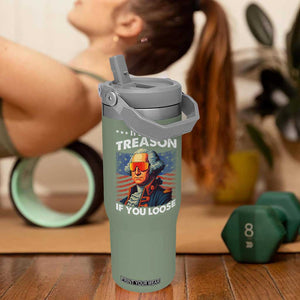 Funny Its Only Treason If You Loose George Washington Flip Straw Tumbler 4th Of July TS11 One Size: 30 oz Moss Green Print Your Wear