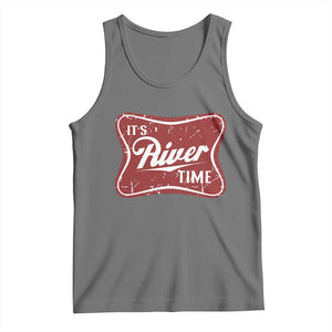 Funny It's River Time Tank Top River Life Summer Vacation TS11 Black Heather Print Your Wear