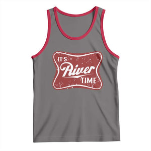 Funny It's River Time Tank Top River Life Summer Vacation TS11 Deep Heather Red Print Your Wear