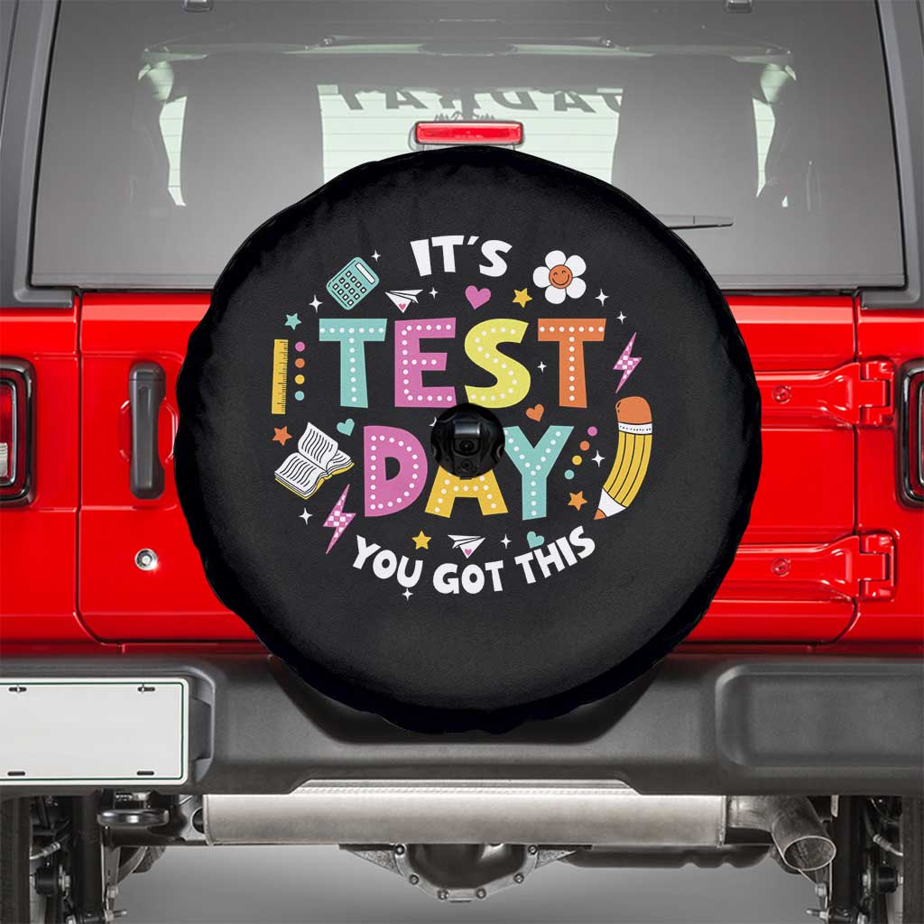 Funny It's Test Day You Got This Spare Tire Cover Testing Day School Supplies TS11 Black Print Your Wear