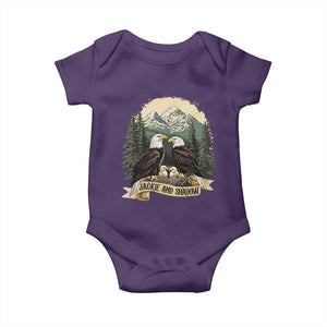 Funny Jackie And Shadow Eagle Family Matching Baby Onesie Eagle Lover TS11 Purple Print Your Wear