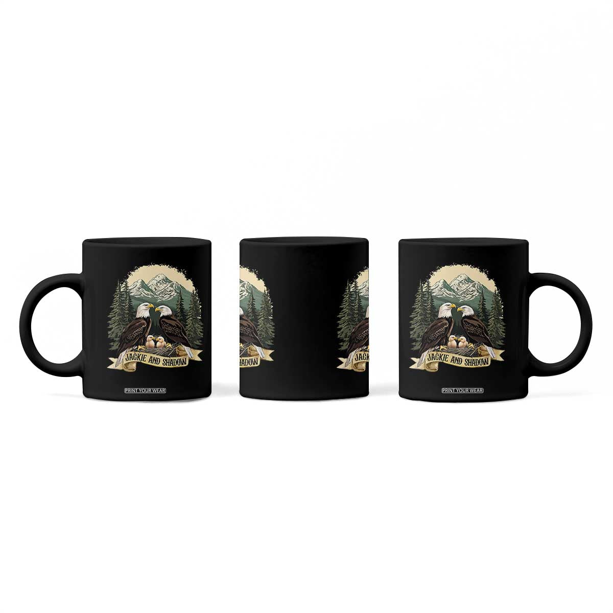 Funny Jackie And Shadow Eagle Family Matching Coffee Mug Eagle Lover TS11 Print Your Wear