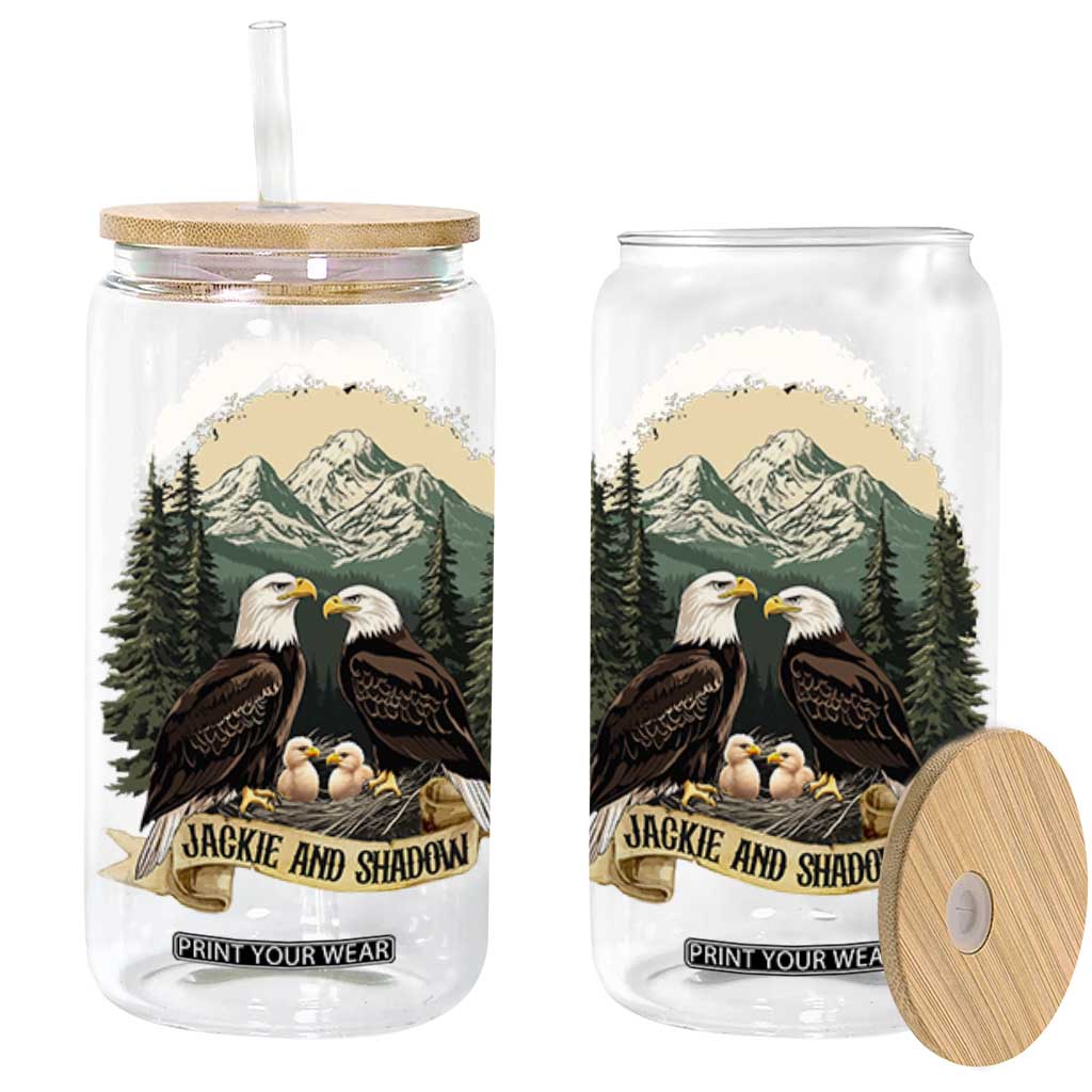 Funny Jackie And Shadow Eagle Family Matching Glass Can Eagle Lover TS11 Black Print Your Wear