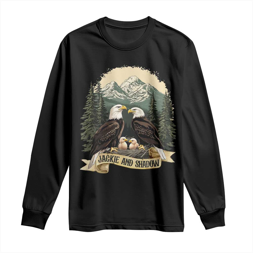 Funny Jackie And Shadow Eagle Family Matching Long Sleeve Shirt Eagle Lover TS11 Black Print Your Wear