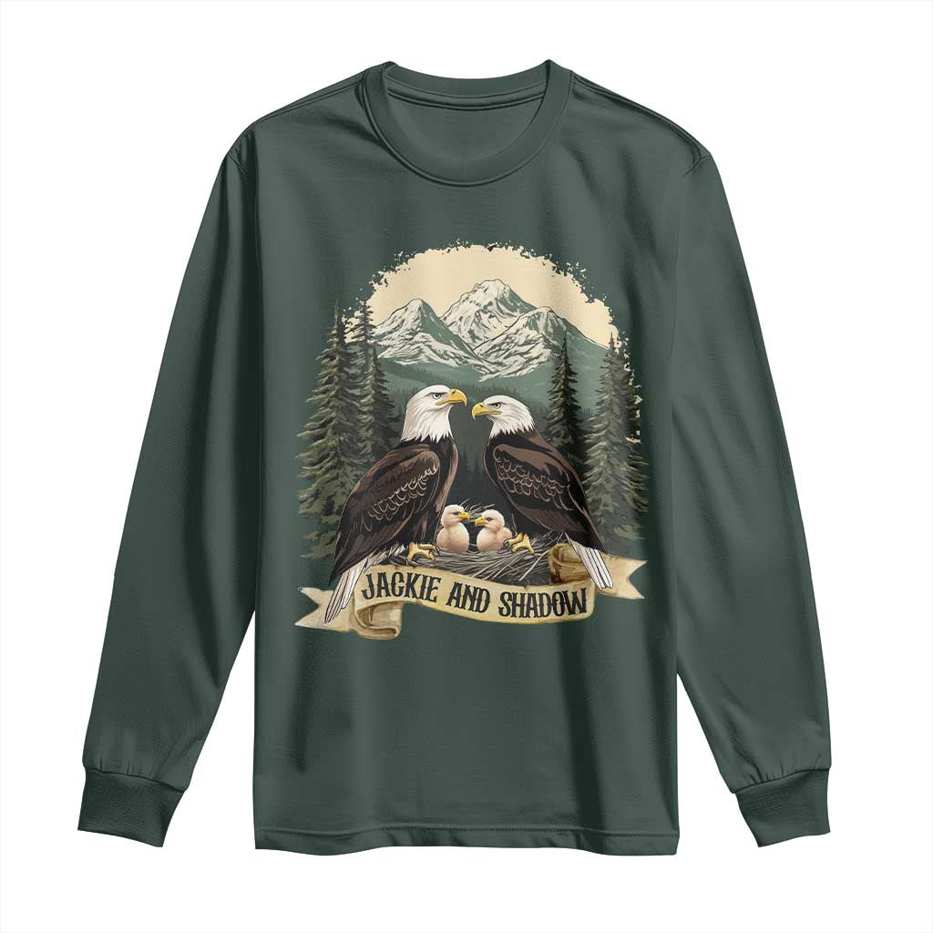 Funny Jackie And Shadow Eagle Family Matching Long Sleeve Shirt Eagle Lover TS11 Dark Forest Green Print Your Wear