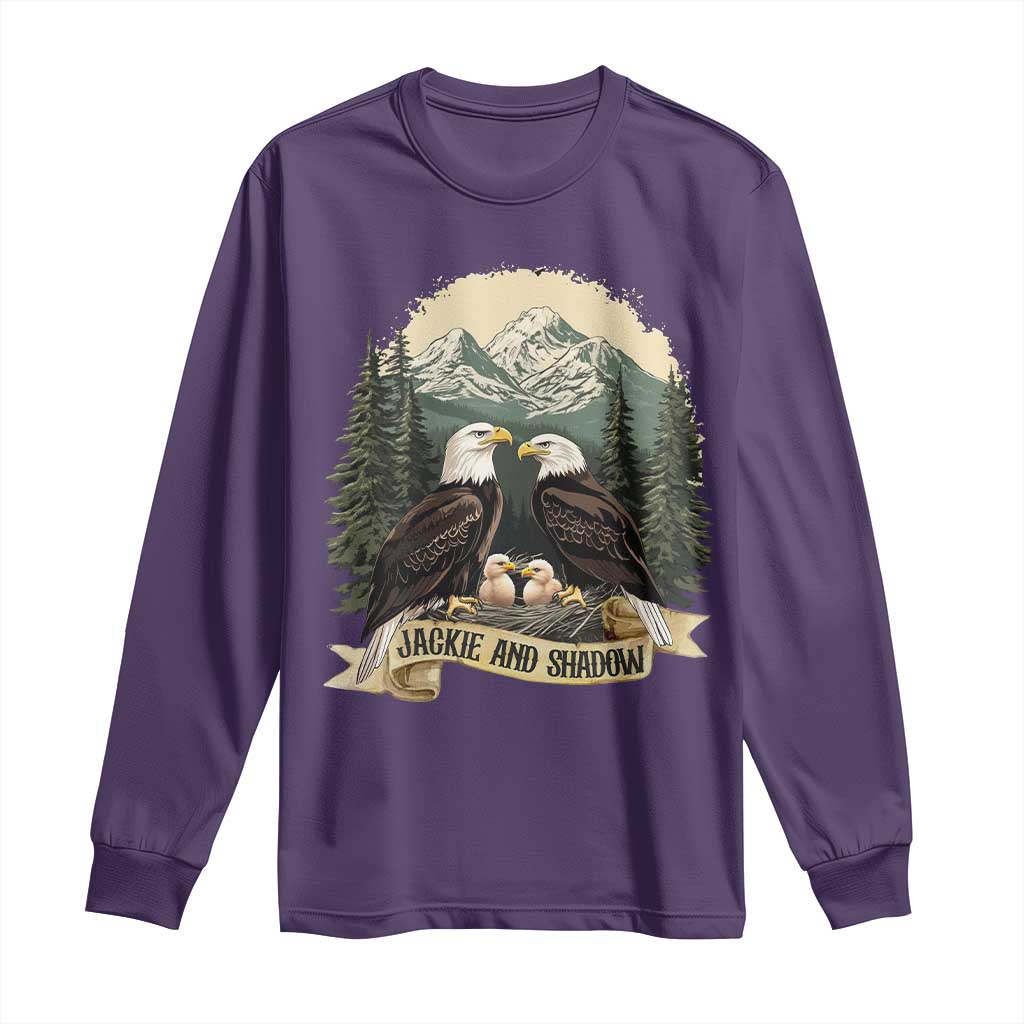 Funny Jackie And Shadow Eagle Family Matching Long Sleeve Shirt Eagle Lover TS11 Purple Print Your Wear