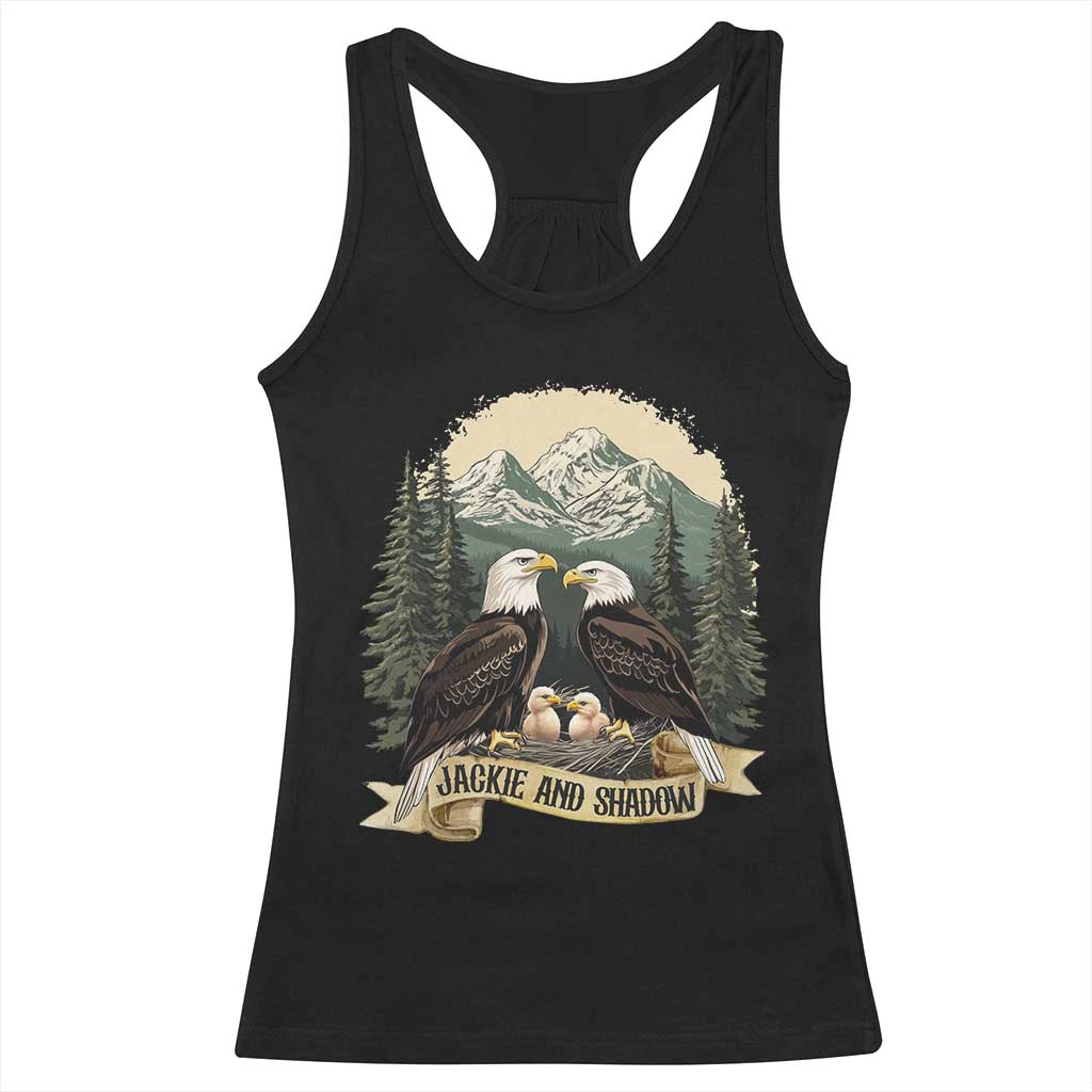 Funny Jackie And Shadow Eagle Family Matching Racerback Tank Top Eagle Lover TS11 Black Print Your Wear